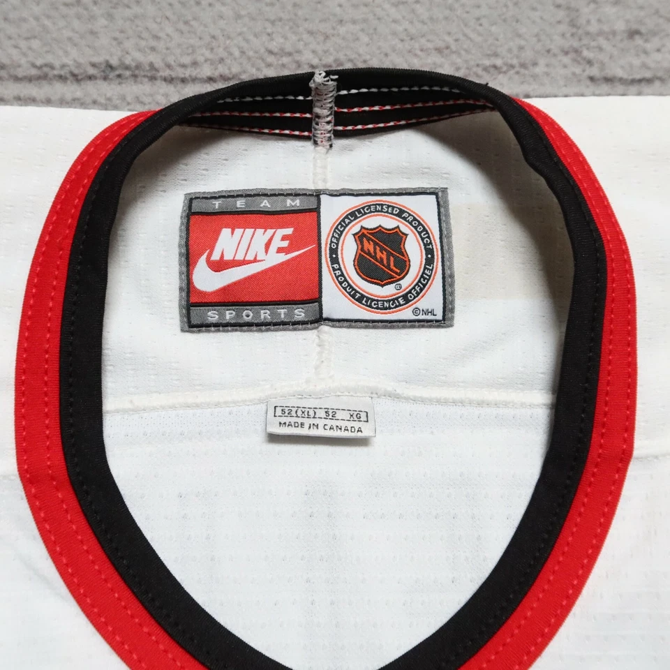 Camiseta deportiva de hockey vintage de los Chicago Blackhawks Chris Chelios 52 Nike cosida auténtica Foto 4 de 4