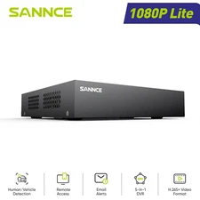 SANNCE 8CH 1080P Lite DVR Video Recorder CCTV Security System AI Human Detection
