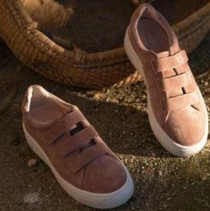 Sandro Anita Pink Suede Strap Sneakers | eBay