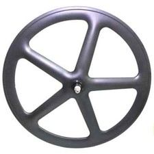 700C 5 Spokes Track Bike Carbon Wheelset Clin...