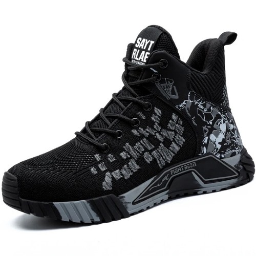 Botas de seguridad de trabajo con punta de acero para hombre al aire libre zapatos a prueba de pinchazos zapatillas altas - Imagen 24 de 36