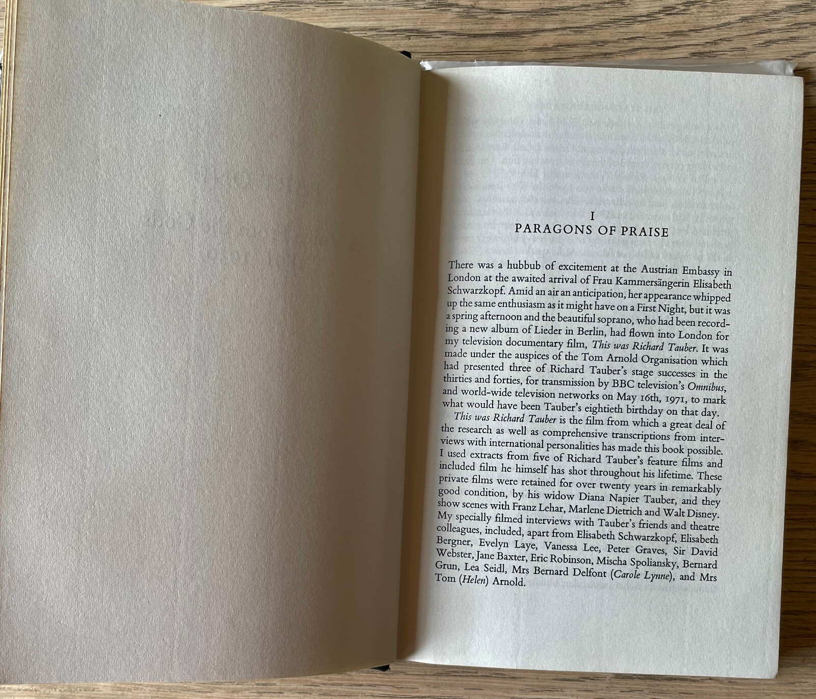 CHARLES CASTLE THIS WAS RICHARD TAUBER HARDBACK BOOK (1971) CLASSICAL MUSIC