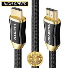 6ft-50ft Gold HDMI Cable 2.0 HighSpeed Braided Lead 2160p 3D UHD 4k All HDTV Lot