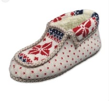 Handknitted Wool Bootstyle Home Slippers Norwegian Traditional Design Size 37, 7
