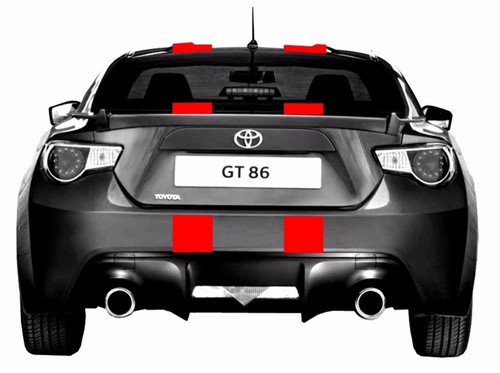 Fits Toyota 86 Center Rally Sport RACING STRIPES 6" Double Vinyl Decals NEW - Picture 5 of 25