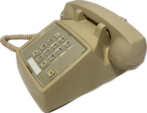 Cortelco Push Button Corded Landline Desk Telephone Tan Clean Untested 2507-AS - 第 2/7 張圖片