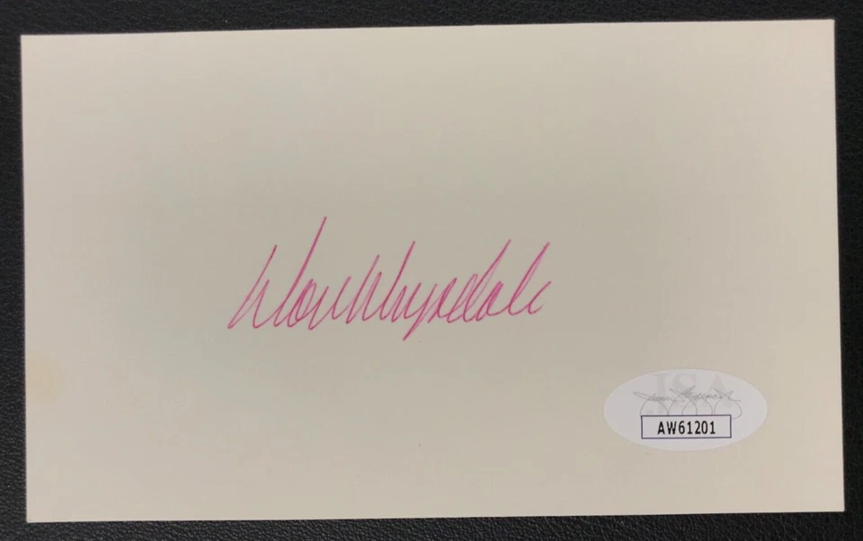 Brooklyn Dodgers Don Drysdale SIGNED Index Card w/ JSA COA Hall of Famer! d.1993 - Image 2 of 4