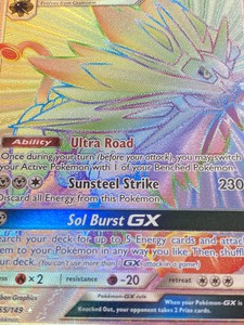 Solgaleo Gx 155 149 Sun Moon Pokemon Card Full Art Rainbow Secret Rare Nm M Ebay