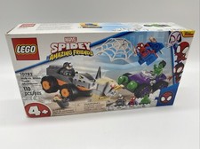 LEGO Spider-Man: Hulk vs. Rhino Truck Showdown - Spidey Amazing Friends 