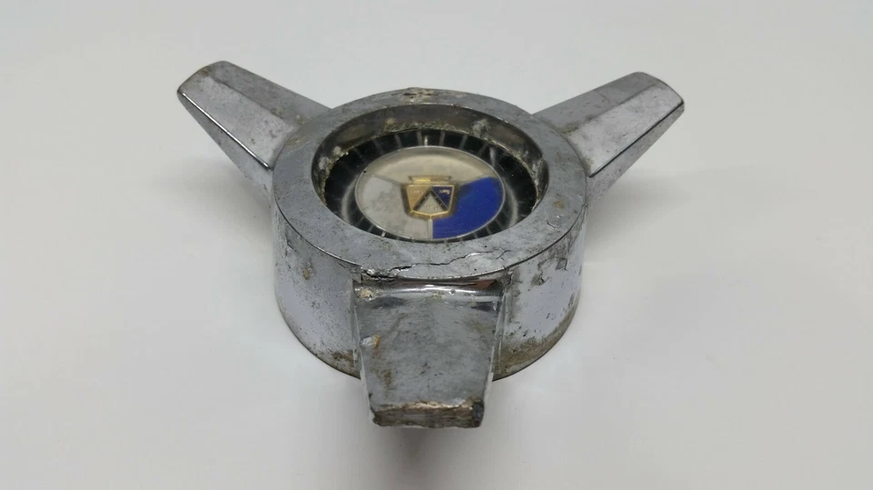 Vintage Ford Galaxie 890050-1 Chrome Spinner Tri-Bar Wheel Center Hubcap - Image 2 of 4
