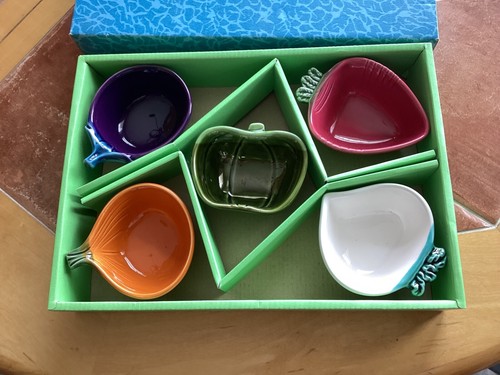 Japanese Ceramic Vegetable Shaped Condiment or Dip Dish Set of 5 NIB ...
