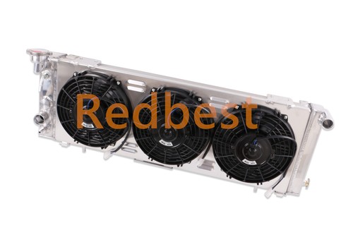 Aluminum 3 Row Radiator Shroud Fan For 1991-2001 Jeep Cherokee XJ Comanche AT MT - Bild 5 von 6
