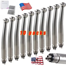 10 PCS Dental High Speed Handpiece Turbine Push Button 4 Hole NSK Pana Max Style