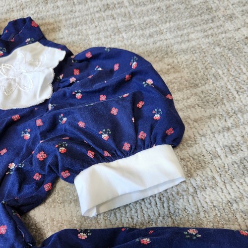 Mini World vintage circle prairie dress blue floral size 8 girls - Picture 5 of 12
