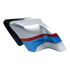 Stretched Side Cover Fit For Harley Touring Road Glide 2014-Up White Flake Fade