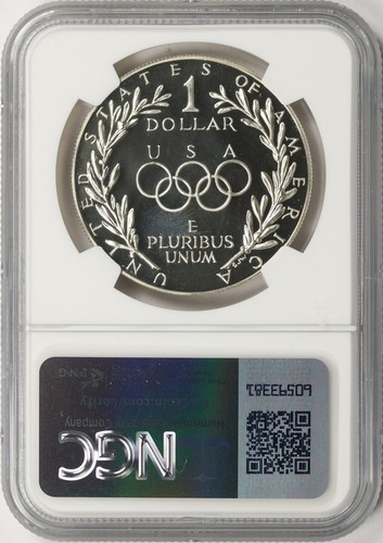 1988-S $1 Olympics Silver Dollar Commemorative NGC PF69 Ultra Cameo - Picture 2 of 2