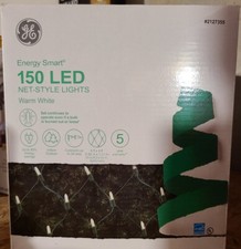 GE Energy Smart ConstantON 150 LED Net-Style Lights Warm White 6ft x 4ft NEW