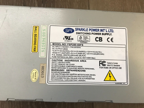 SPI Sparkle Power FSP280-60FS 280W Switching Power Supply - Picture 2 of 5