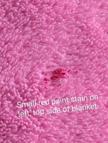 Hello Kitty Blanket Soft Plush Approx 48" x 59" Pink (2 Small Stains) - Picture 8 of 12