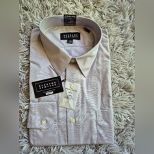 Bergamo New York men's 16-16.5 32/33 Gray Cotton Blend Dual Cuff Box1