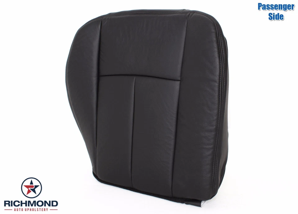 GMC Envoy XL XUV 2005-2009 - Cubierta de asiento de cuero inferior lateral del pasajero negra Foto 4 de 4