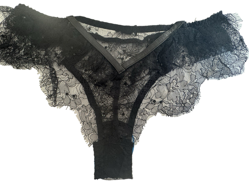 Agent Provocateur Adara SOIREE Leather Swarovski Brief l Size 3 l MSRP $569