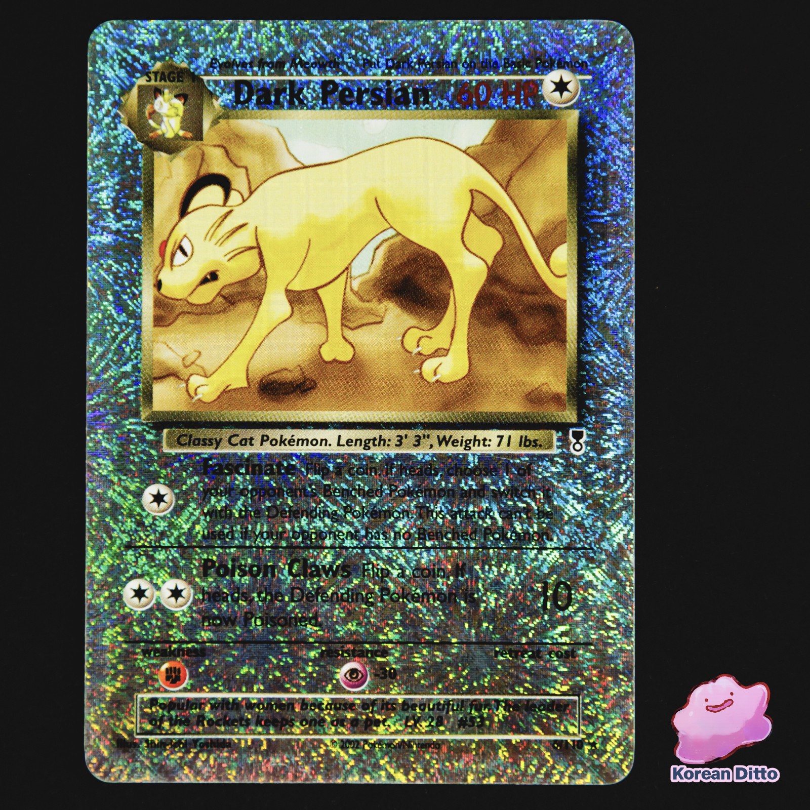 Dark Persian Legendary Collection Reverse Holo 2002 Pokemon