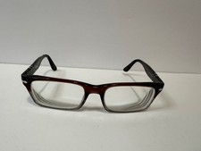Persol 3050-V Black Eyeglass Frames Brn/Blk 908 53 18 140 Hand Made in Italy