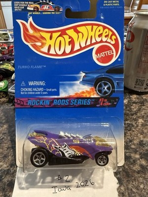 Hot Wheels Turbo Flame Rockin' Rods Series Purple W/graphics 5sp #571 1996