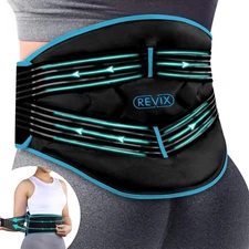 Large Ice Pack for Back, Reusable Lower Back Ice Wrap with Dual Compression S...