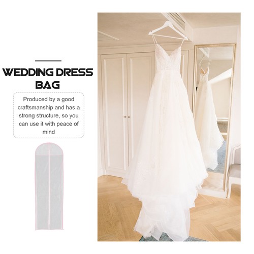 Dress Dust Cover Bride Bridesmaid Clothing Bags Bridal Costume for Gown - Imagen 11 de 12