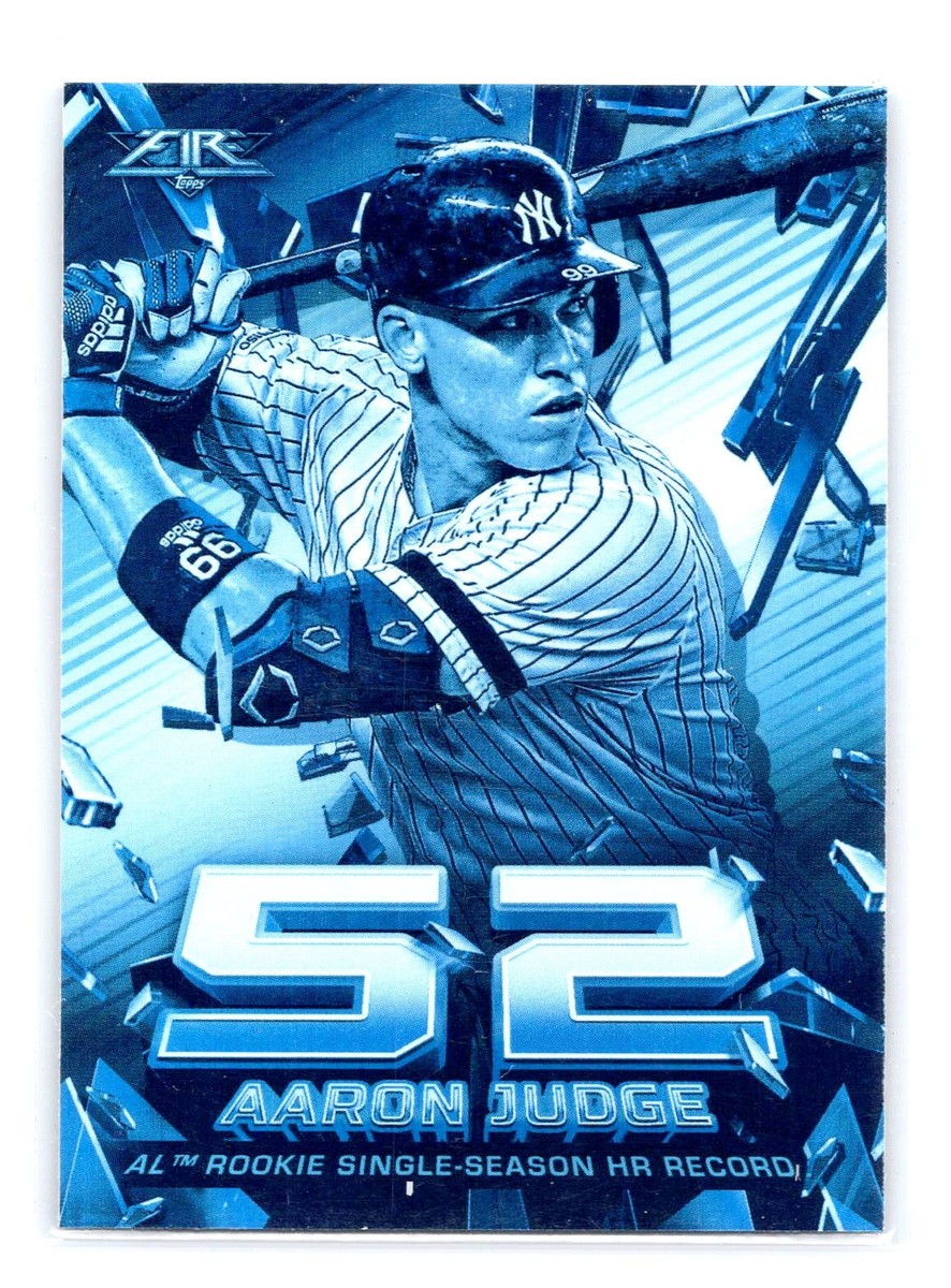 2020 Topps Fire - Shattering Stats Aaron Judge #SS-15 Blue Chip