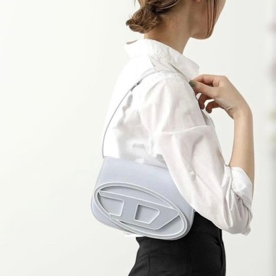 diesel 1DR Leather Handbag Shoulder Bag White