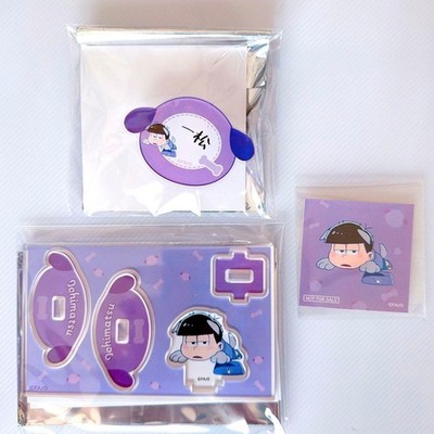 AGF Fut Osomatsu Acryl Ständer Namensschild 3er Set Original Event Exclusive