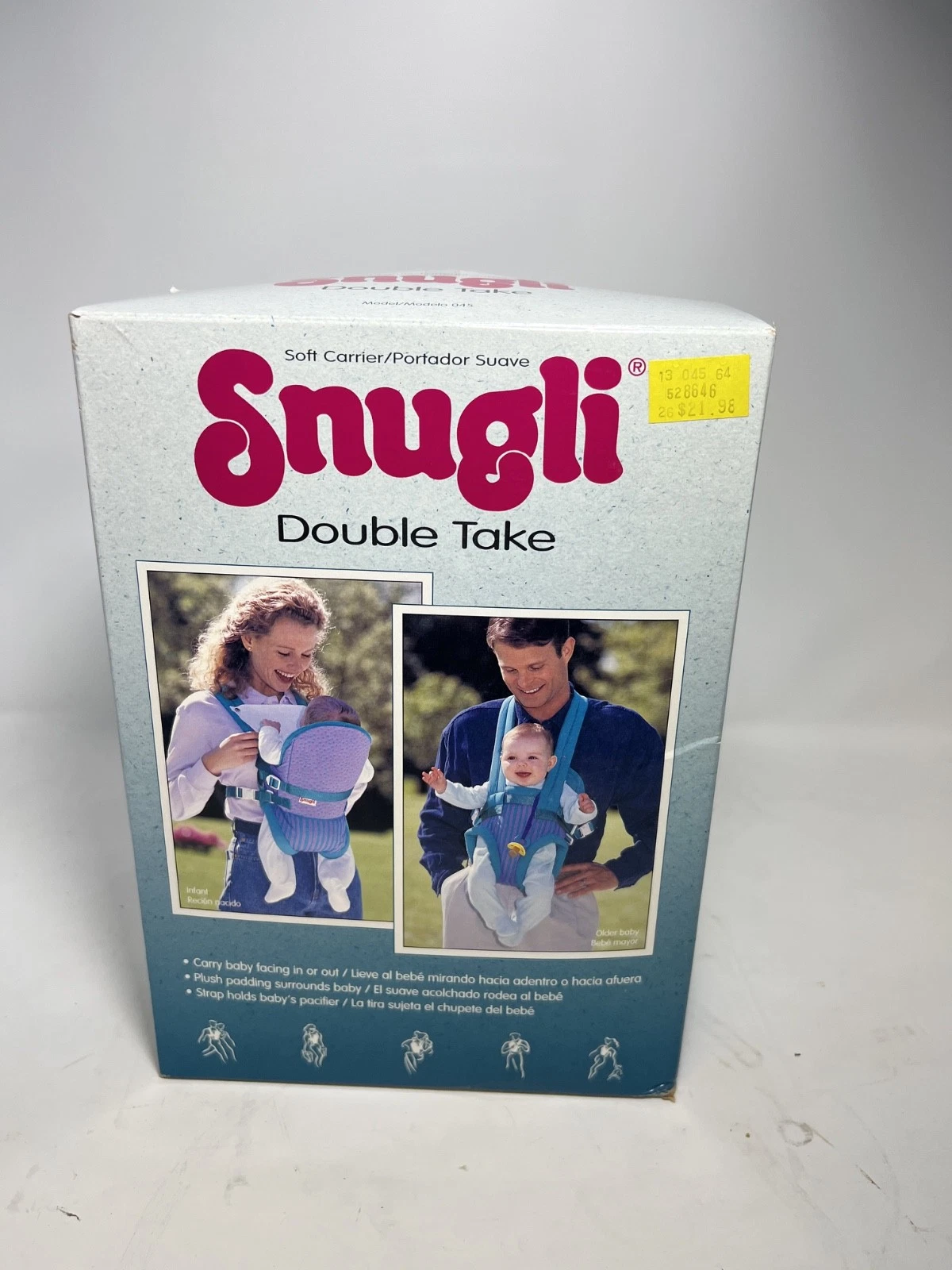 Vintage Snugli Double Take Baby Soft Carrier Infant Model Dots And Stripes