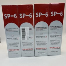 (Lot of 4) SP-6 Super Probiotics-6 Brightening Toothpaste 4.9oz New 0.87 per gallon
