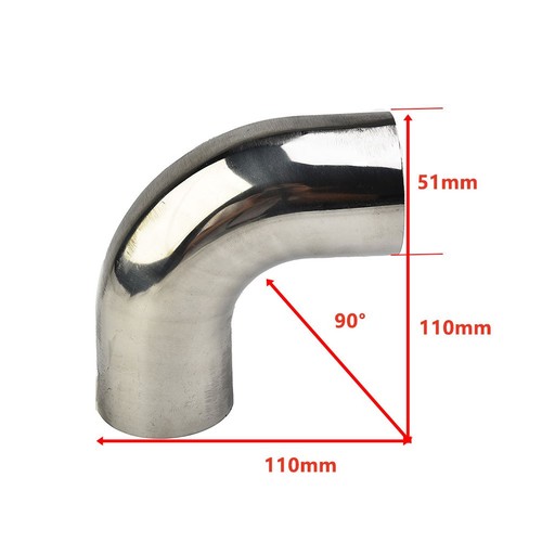 Edelstahl Rohrbogen 90°Schweißbogen Krümmer 19mm,25mm,32mm,38mm,51mm Auspuffrohr - Bild 3 von 79