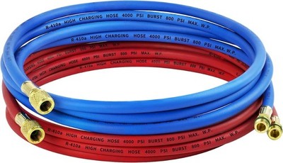 10FT 34722 Enviro-Guard Hose Set for Robinair HVAC Hoses, Red & Blue R-134a.....