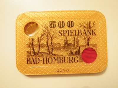 Casino Plaque Chip  Jeton   Spielbank  Bad Homburg 500 DM