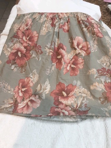 Ralph Lauren Queen Bed Ruffle Dust Skirt Sage Green Shetland Manor Floral
