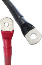 10ft 4/0 Solar Battery Cables - 1 Red  1 Black for RV, Inverter, Wind USA