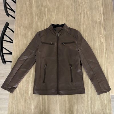 Hudson Mark Leather Biker Jacket Size Small
