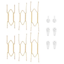 Bilillo 6-Piece Stainless Steel Wall Plate Hangers, 6/8/10 Inch Invisible Dec...