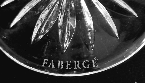 PAIR FABERGE ODESSA GREEN SHAMPAGNE LEAD CRYSTAL GLASSES, MARKED - Picture 8 of 11