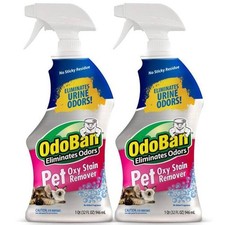 2 Pack OdoBan 32oz. Pet Oxy Stain Remover Eliminates Urine Odor Oxygen Activated