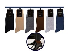 3-1 Pk NATURAL COTTON Dress Socks First Quality TRUE TO SIZE 10-13 Multicolor