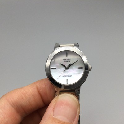 Casio Quartz MOP Dial Stainless Steel Watch LTP-1191 Minimalist Silver Tone Casio 1330 LTP-1191 Watch Women 25mm Stainless Steel Silver  main image 3
