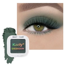 Matte Eyeshadow Palette Single Forest Green Creamy Pressed Powder Makeup Women