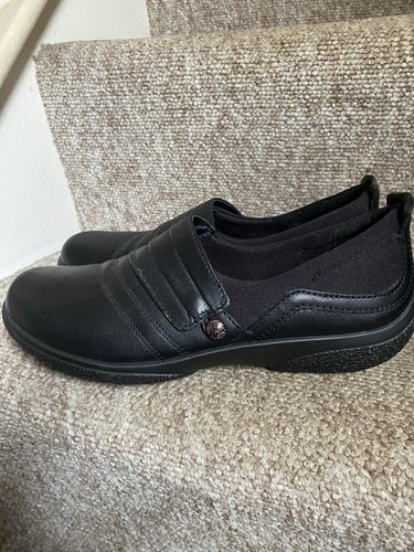 Hotter Ortholite Stability black slip on shoes UK 6 All Day Comfort Easy Wear - Picture 4 of 7