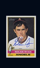 2025 Topps Heritage  NOLAN RYAN Auto Real One Blue Signatures ANGELS  Bunt Card